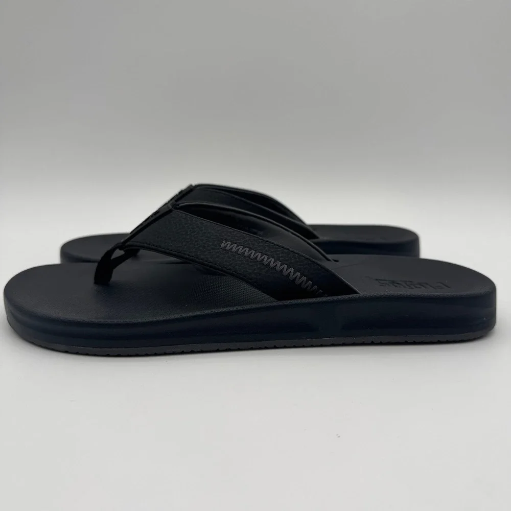 Flojos‎ Men's Black Flip Flop Sandals Size 9 Comfort Beach Casual Thong Slip On